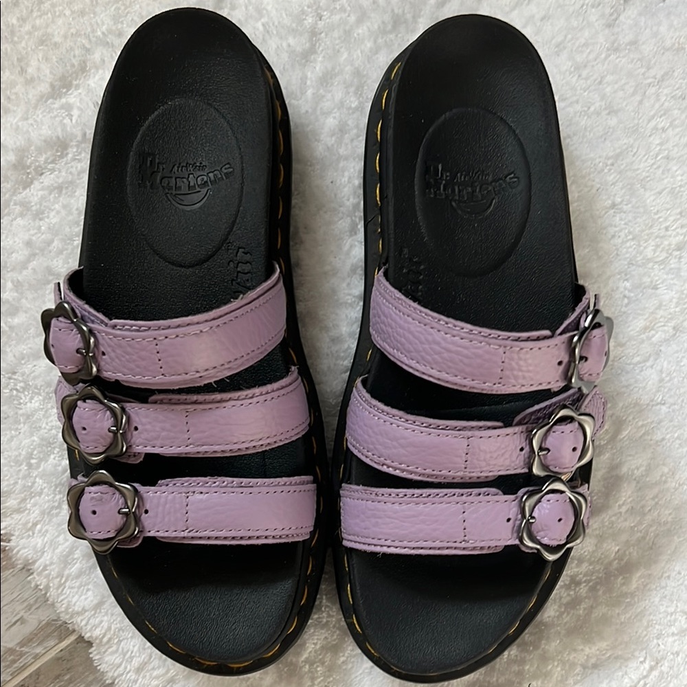 Dr. Martens Purple and Black Comfort Sandals